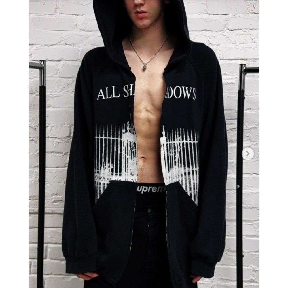 Raf Simons Archive Redux AW05 "All Shadows" Hoodie Grail Gothic Runway Piece